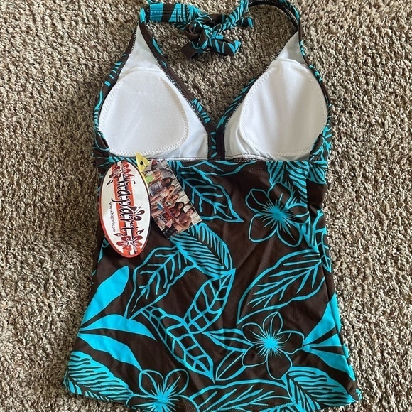 Small Hapari Swim Top Tank-ini Tie around neck - Picture 2 of 3